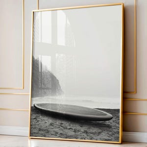Surfboard Wall Art, Surf Poster, Surfboard Beach Ocean, Beachy Wall Art, Minimalist Modern Art Coastal Room Decor, Surf Wall Art, Surf Print