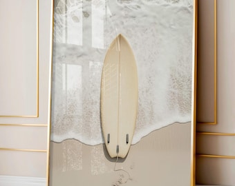 Surfboard Wall Art, Surf Poster, Surfboard Beach Ocean, Beachy Wall Art, Minimalist Modern Art Coastal Room Decor, Surf Wall Art, Surf Print