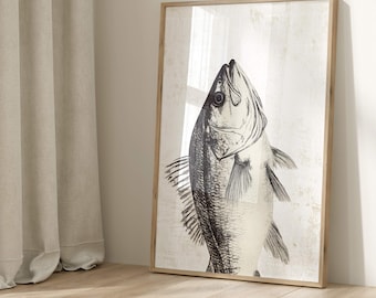 Arte mural de peces, arte mural playero, arte mural playero, decoración minimalista moderna para habitaciones costeras, decoración náutica, regalo de inauguración de la casa