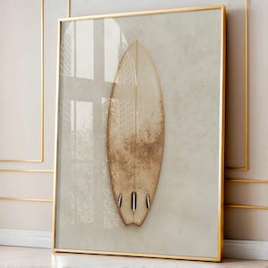 Surfboard Wall Art, Surfboard Beach Ocean, Beachy Wall Art, Minimalist Modern Art Coastal Room Decor, Surf Wall Art, Surfing Print