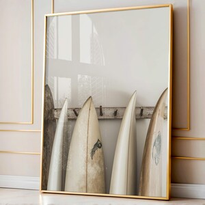 Surfboard Wall Art, Surf Poster, Surfboard Beach Ocean, Beachy Wall Art, Minimalist Modern Art Coastal Room Decor, Surf Wall Art, Surf Print