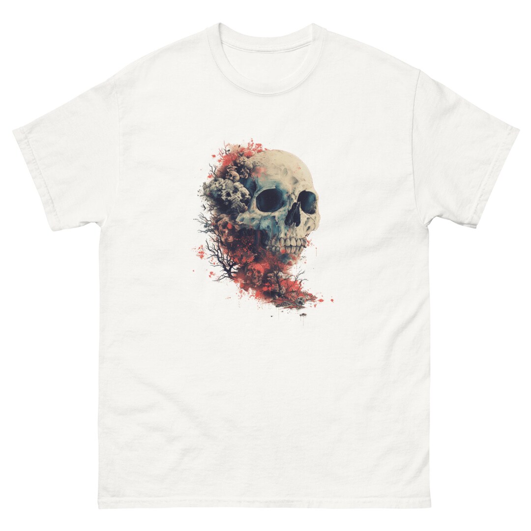 Simply Love Full Size Skeleton & Flower Graphic Cotton Tee
