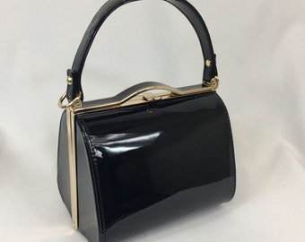 1940s Vintage Style Classic Black Lilly Handbag