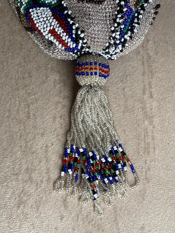 Victorian Microbeaded Beggars Bag, Expandable Gil… - image 7