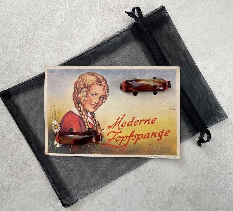 1950s True Vintage Tortoise Shell Hair Ties, Pony-tail Wraps ...