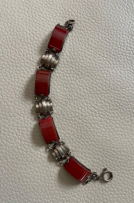 Art Deco Jakob Bengel Galalith Bracelet, Dated 19… - image 7