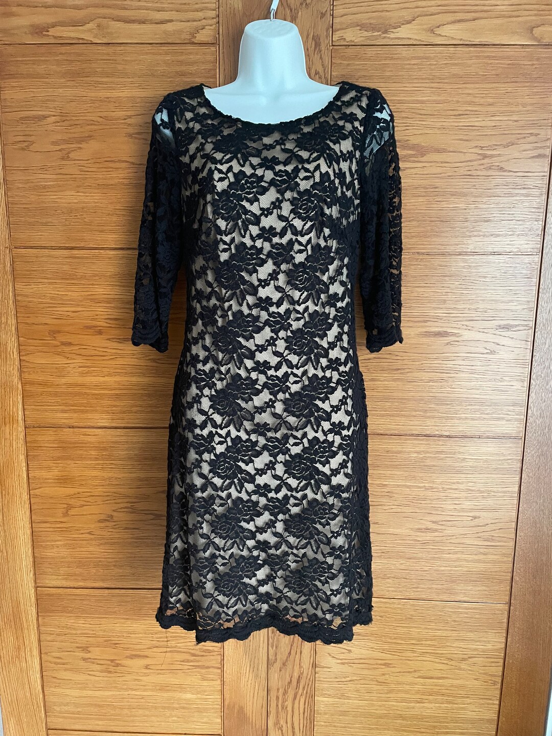 black dress with batwing sleeves Black Beaded Mermaid Dress with Puffy Batwing Sleeves – Gattinolli by Marwan main image 1