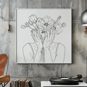 Woman Line Art Print | Minimalist One Line | Abstract Female Body Poster | Modern Body Line Wall Art | modern body line art | Digital Art