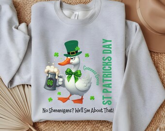 Sudadera divertida del Día de San Patricio, Guinness Goose Irish Pub Crawl