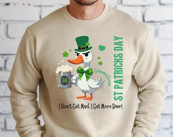 Sudadera divertida del Día de San Patricio, Guinness Goose, regalo para amantes de la cerveza