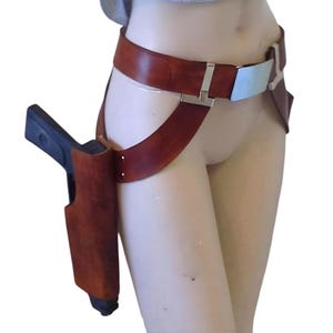 Mandalorian Belt and Double Holster for Westar 35 Blaster | Mandalorian mercs | Blaster Belt