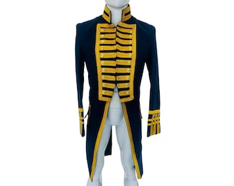 British Royal Navy Historical Handmade Military Coat | Military Jacket-Napoleonic Uniform Hussar Jacket | Military Costume for Men and Women