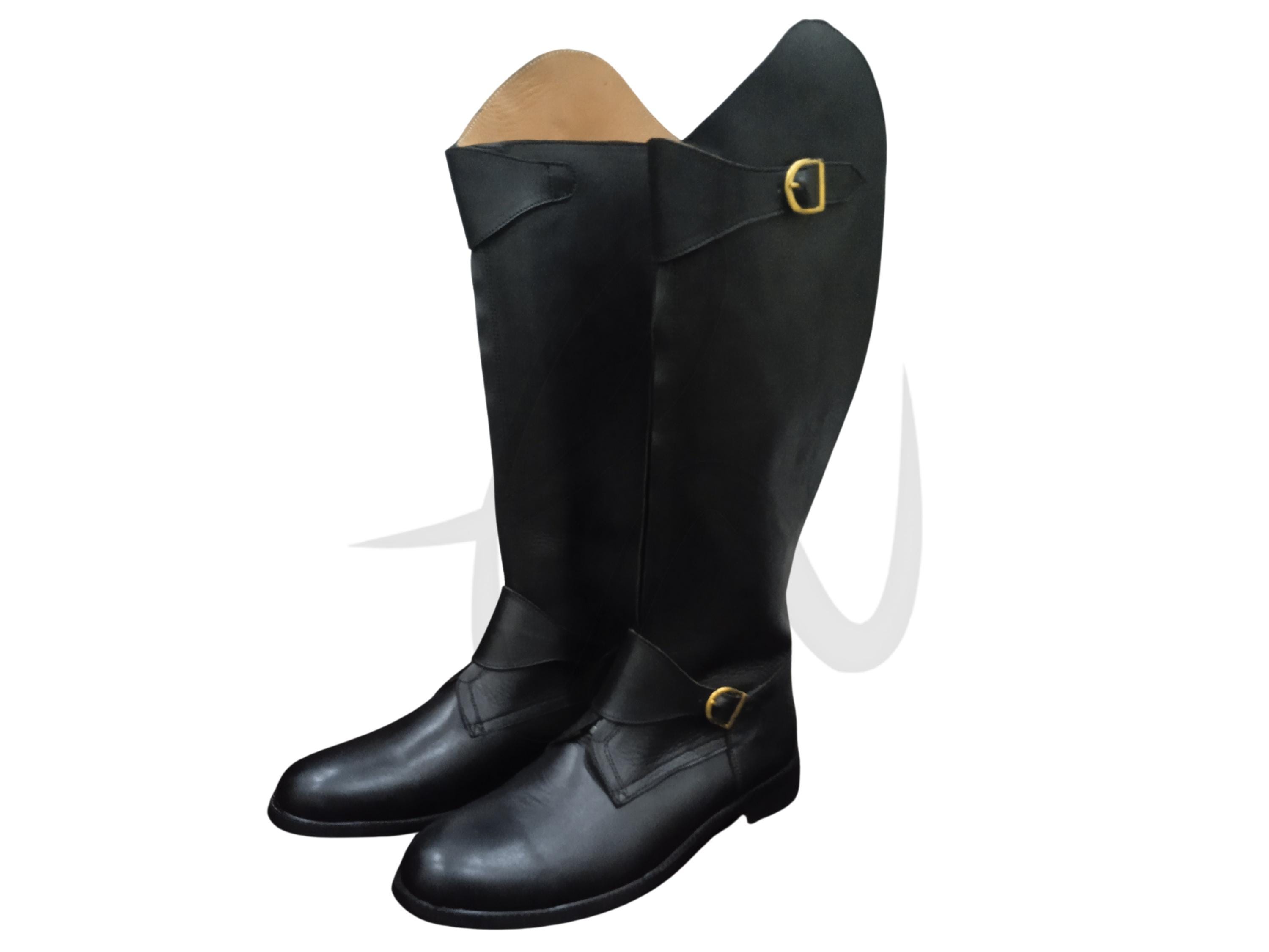Dehner Laced Jodhpur Riding Shoe | Black Calfskin | Cap Toe | Men’s 10 E Dehner Boots - Etsy main image 2