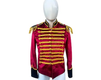 Men's Napoleonic Military Style Hussar Jacket| Handmade New Military Hussar Jacket with Golden Epaulettes | Hussar jacket For Men and Women