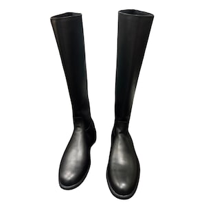 Handmade Men Horse Riding Boots | Premium Leather Handmade Tall Riding Boots | Black Leather  Equestrian Boots