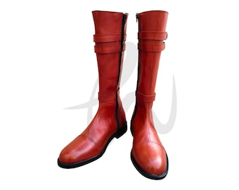 Over Knee Long Riding Boots | Handmade Equestrian Tall Riding Boots | German Military Officer Style Boots | Leather long Boots