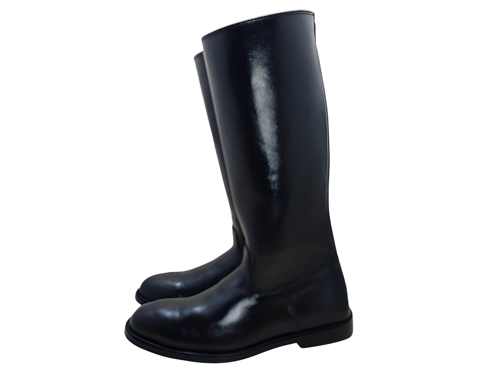 Elegant Knee-high Premium Leather Boots | Men's Black Horse Riding ...