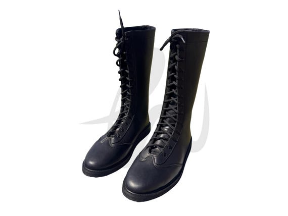 Men's Pro Wrestling Shoes | Handmade Wrestling Long Boots | Professional Wrestling Boots | Custom Wrestling Lace up Boots