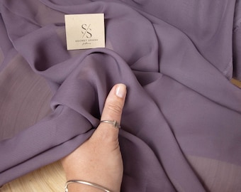 Gasa suave color amatista, gasa mate color púrpura polvoriento cortada a medida, gasa de calidad con buena caída, gasa para caminos de mesa, camisas, pijamas / Aura