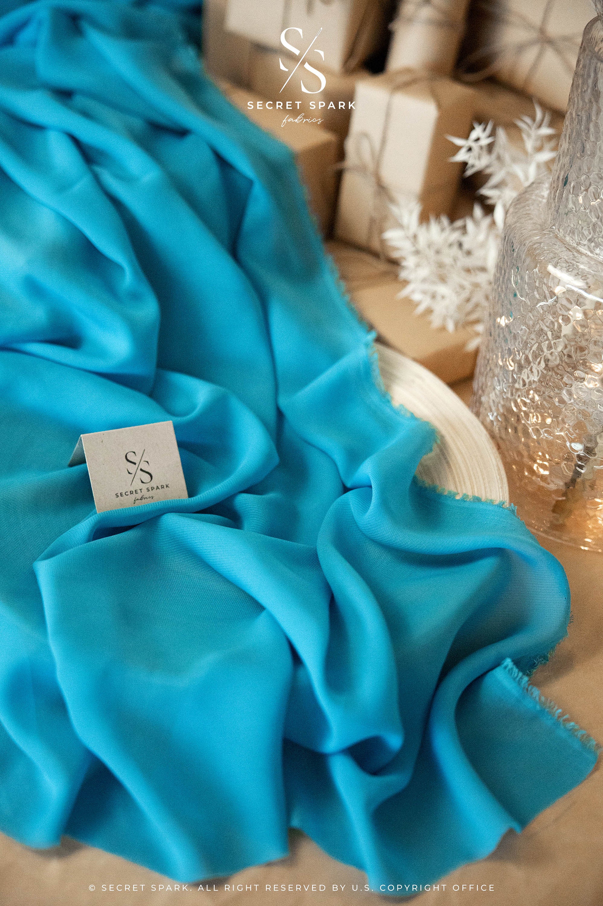 Kingfisher Blue Bandhani Silk Scarf from Rajasthan Kingfisher Blue Bandhani Silk Scarf from Rajasthan