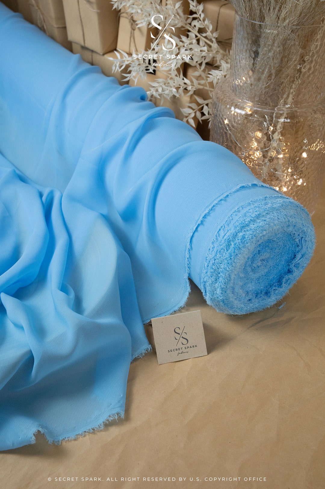 Sky Blue Chiffon Sheila main image 1