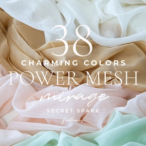NEUER Power Mesh Stoff für Activewear, Dessous, Tanz, Schichttechnik & Auftritte – 4-Wege Stretch Nylon Spandex Netzstoff in 38 Farben | Trugbild