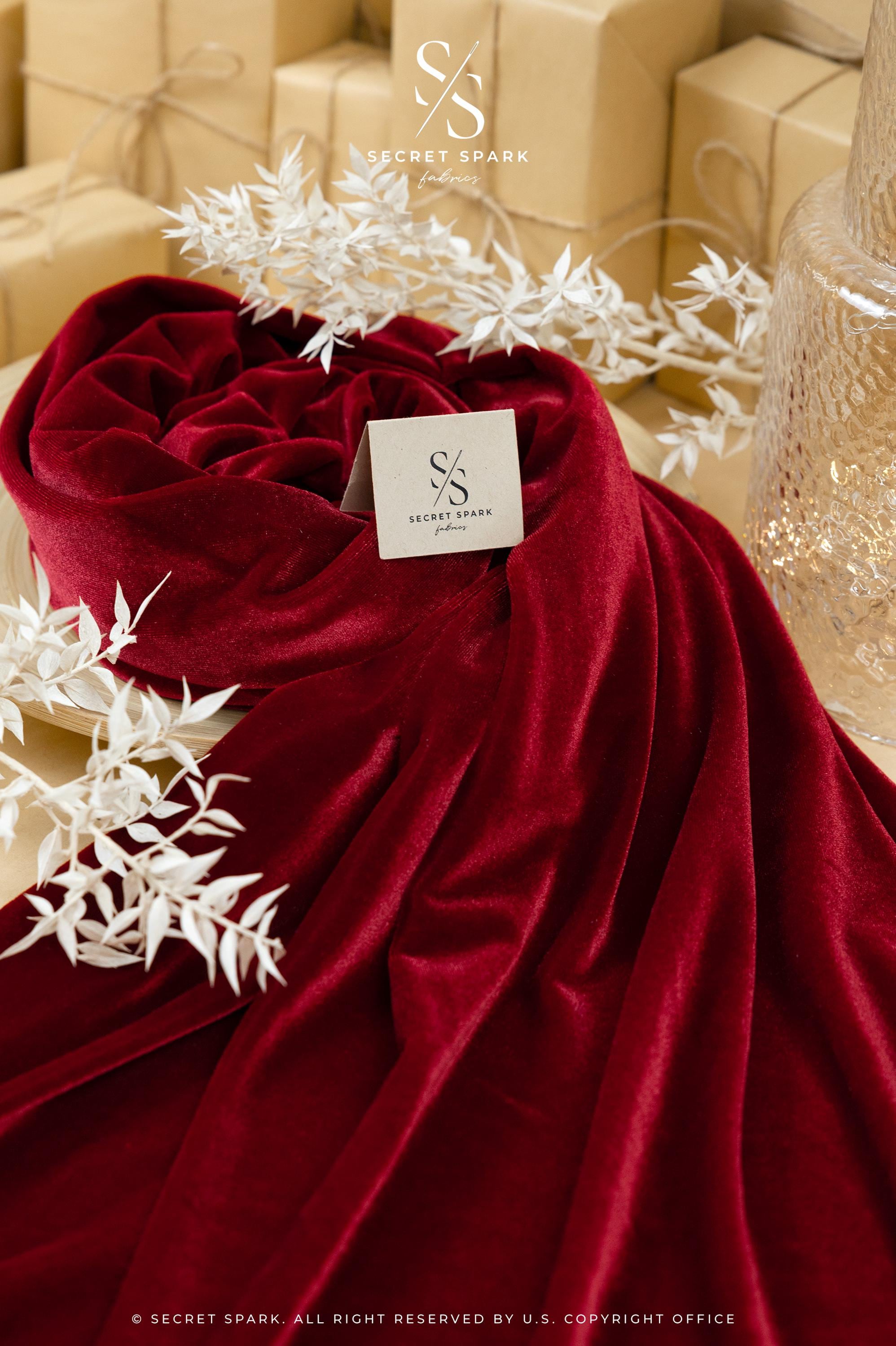 red gold and white wedding dress Darla Sequin Glow Bow Velvet Dress RED / XL by Sugarlips main image 0