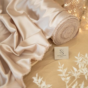 beige color dress material 5 YARDS / Maxime Beige Beaded Glitter Embroidery Mesh Lace Party Prom Bridal Dress Fabric