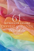 61 Colors Sheer Crystal Organza Fabric by the Yard, Twinkle Organza Material for Puffy Dresses, Decor, Fluffy Skirts, Apparel, DIY | Glimmer