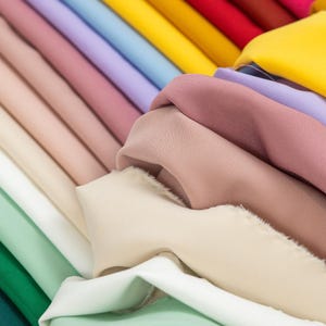 Crepe Stretch Fabric for Bridal & Evening Dresses, Matte Elastic Crepe Fabric by the Yard, Body Sculpting Dressmaking Spandex Crepe | Grace image 4