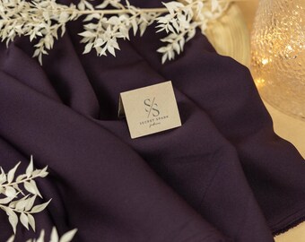 Blackberry Crepe Stretch Fabric for Dresses, Pants, and Home Styling, Heavyweight Twill Material for Tailoring, Drapes, and Cushions | Grace
