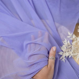 NEW Lilac Purple Mirage Power Mesh - High-Elastıc Ultra Fine Nylon Power Mesh for Body Stocking, Dance Wear Fabric, Leggings, Tight Tops
