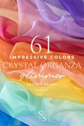 61 Colors Sheer Crystal Organza Fabric by the Yard, Twinkle Organza Material for Puffy Dresses, Decor, Fluffy Skirts, Apparel, DIY | Glimmer