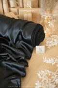 Black Soft Silky Satin by the Yard, Satin Fabric with Stretch for Cosplay, Scarf, Hair Ties, Scrunchies, Decorations, Clothing | Iconic