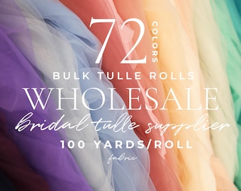 50% Wholesale Tulle Fabric, B2B, Tulle Fabric by Roll, Bulk Bridal Soft Tulle Bolt Garment Production Designers | Clouds