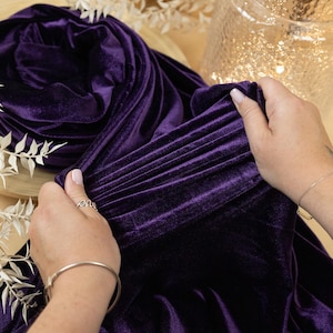 Deep Purple Stretch Velvet – Soft Touch Regal 4-Way Velour for Capes, Antique Upholstery, Stage Costumes and Dramatic Period Fashion | Rich