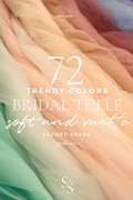 72 colors Soft & Matte Bridal Tulle Fabric by the Yard, Wholesale Tulle Mesh, Tulle Fabric for Wedding Gown, Skirt, Dress, Backdrop | Clouds