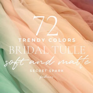 Tela de tul nupcial suave y mate de 72 colores cortada a medida, venta al por mayor de malla de tul, tela de tul para vestidos de novia, faldas, vestidos, fondos/nubes