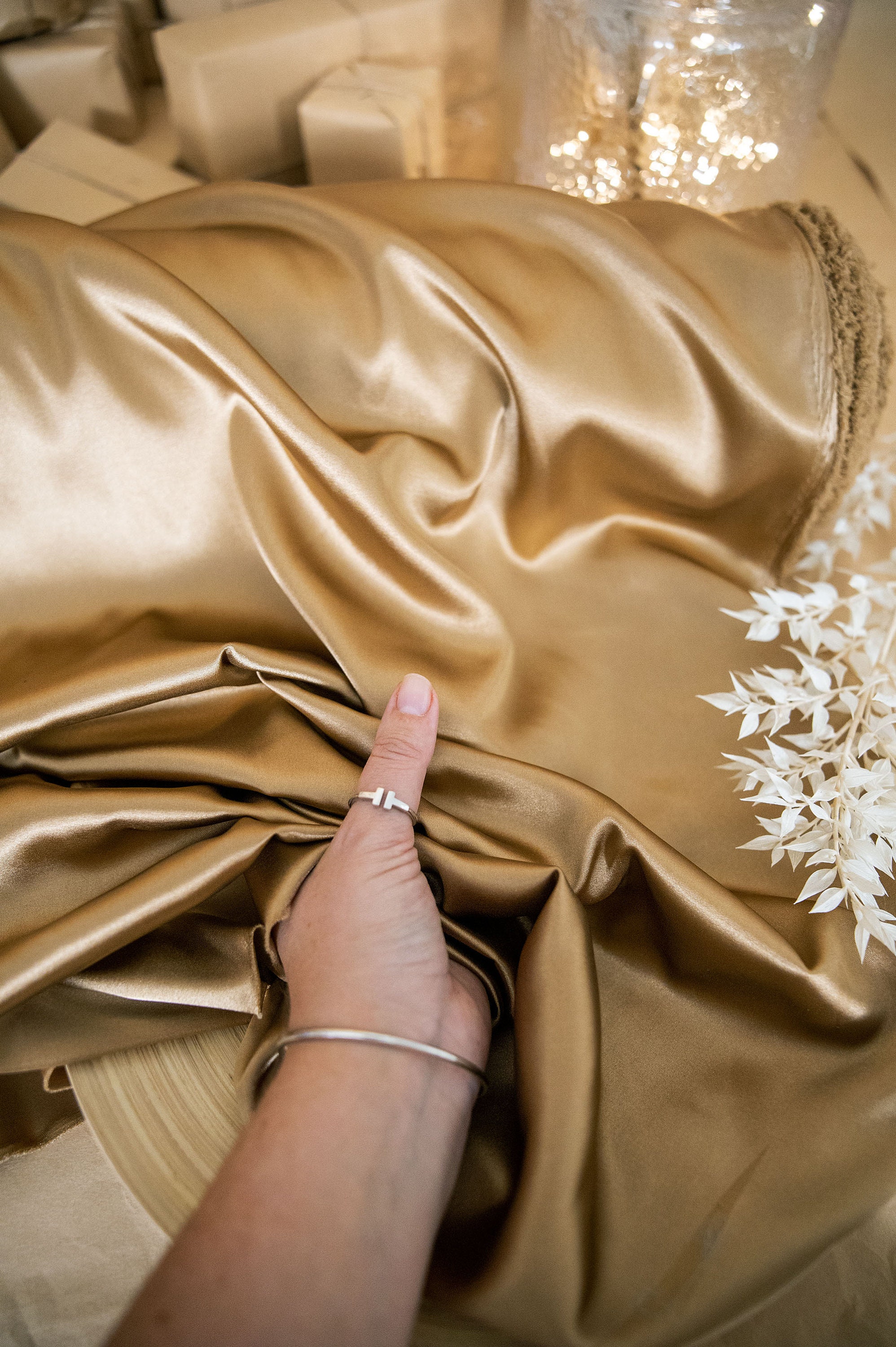 Photo inspiration: Coffee Soft Silky Satin Charmeuse Fabric 1 Way Stretch Satin Photo Inspiration