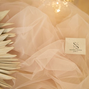 Solid Beige/nude Tulle - Ultra-fine Tulle With Soft Feel and Solid Beige/nude Tulle - Ultra-fine Tulle With Soft Feel and