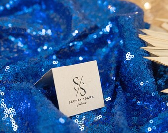 Royal Blue Glitz Disc Sequins 3mm Fabric by the Yard, Ships from California for Event Decor, Dancer, Party, Events, Dresses | Glitz