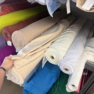Crepe Stretch Fabric for Bridal & Evening Dresses, Matte Elastic Crepe Fabric by the Yard, Body Sculpting Dressmaking Spandex Crepe | Grace image 8