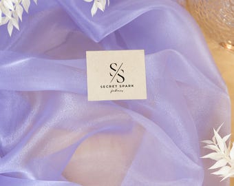 NEW Soft Purple Sheer Shiny Organza Fabric, 60" Wide, by the Yard, Shiny Organza for Dress, Decor, Hair Bows, Handmade Flowers | Glimmer