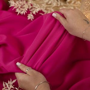 Crepe Stretch Fabric for Bridal & Evening Dresses, Matte Elastic Crepe Fabric by the Yard, Body Sculpting Dressmaking Spandex Crepe | Grace image 11
