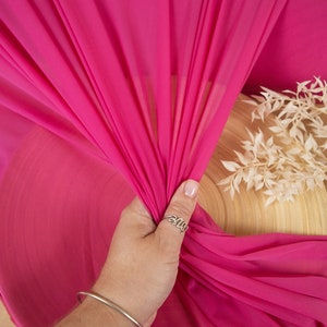 Hot Pink Mirage Power Mesh - High-Quality, 4-way Stretch Mesh, Power Mesh Fabric for Underwear, Stockings, Dance, Swim Insets, Bodysuits