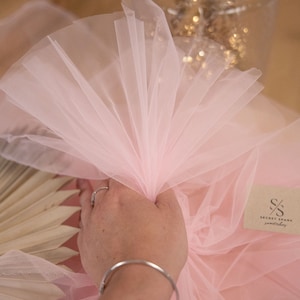 Pink Rose Matte Soft Tulle Fabric by the Yard, Wholesale Soft Tulle Mesh, Tulle Fabric for Dresses and Decor | &quot;Clouds&quot;