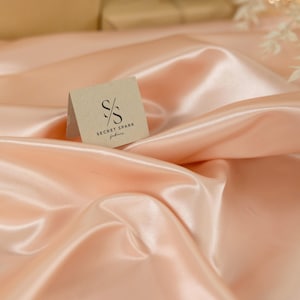 Rose Shadow Satin Fabric, Medium Weight Non-Stretch Satin Lustrous Front & Matte Back, for Ballroom Costumes, Drapery, Table Linens | Amore