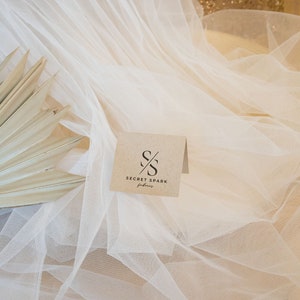 Ivory Bridal Italy Tulle Fabric by the Yard, Soft and Matte Tulle Net, Tulle Fabric for Dresses, Decor, Skirts | &quot;Clouds&quot;