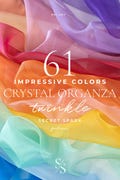 61 Colors Sheer Crystal Organza Fabric by the Yard, Twinkle Organza Material for Puffy Dresses, Decor, Fluffy Skirts, Apparel, DIY | Glimmer