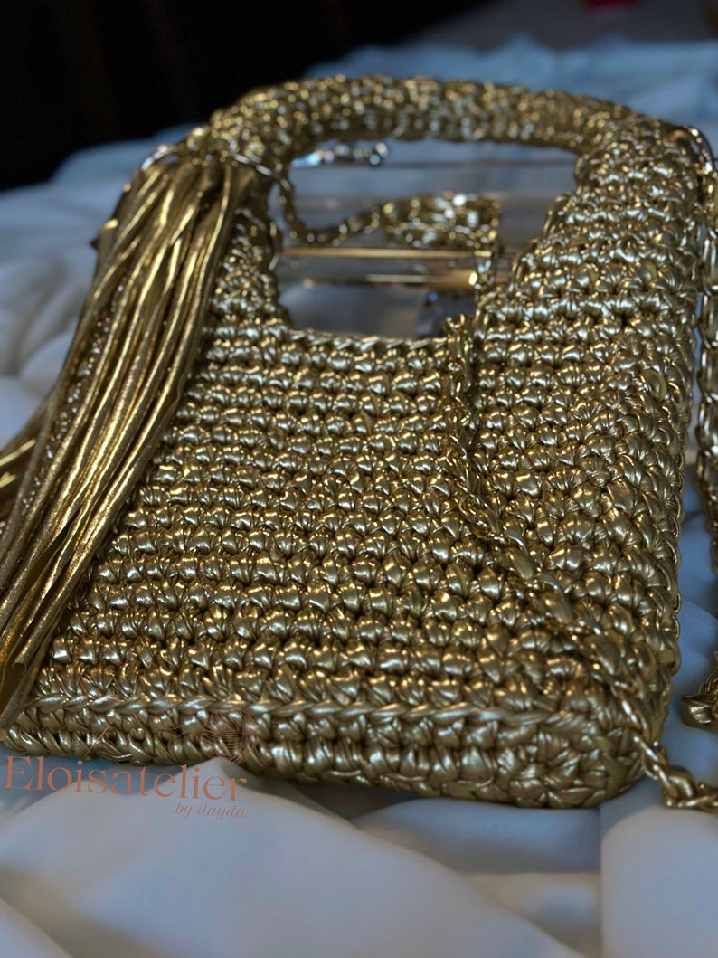 0500~LOVE Eco Leather Shoulder Bag with Gold Chain